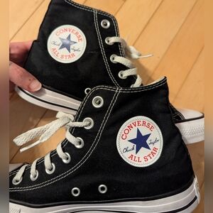 Vintage Converse All Star Chuck taylor High Top Black Sneakers SZ 37 (8 US)
